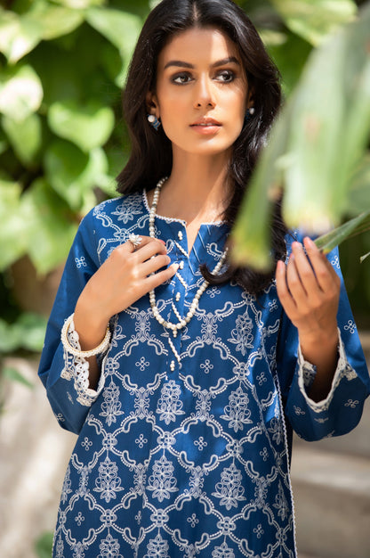 Stitched 1 Piece Chikankari Cambric Shirt