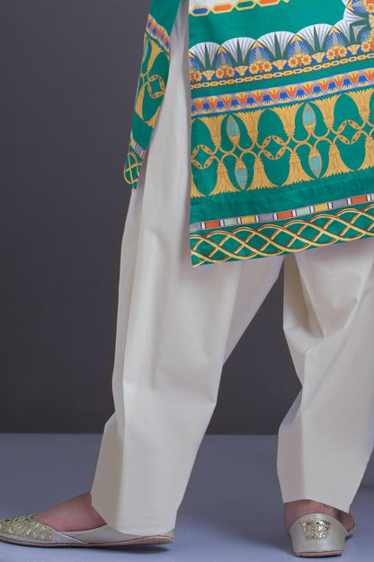 Basic Plain Cambric Shalwar  - Off White