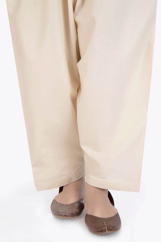 Basic Cambric Shalwar - Beige