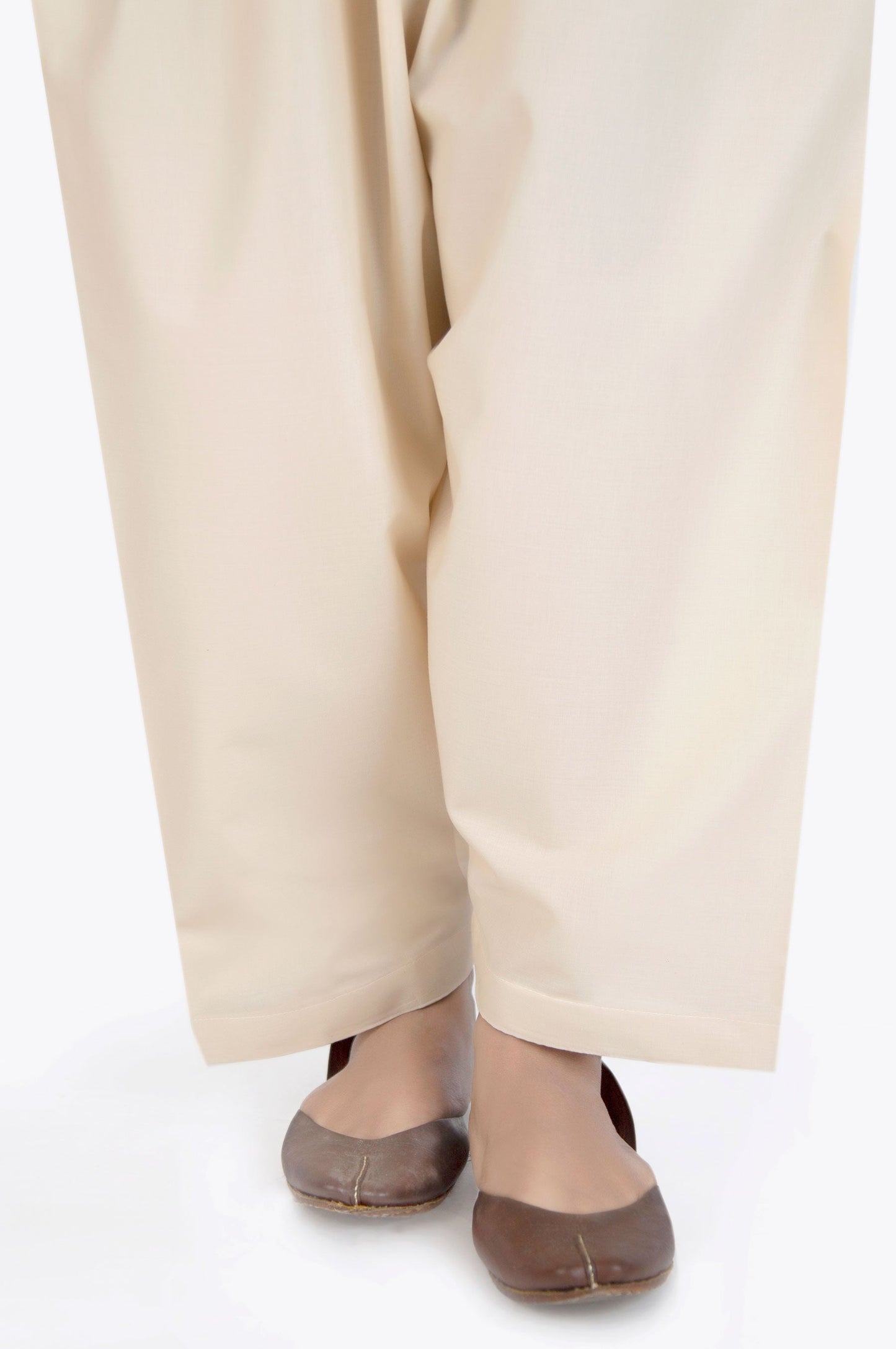 Basic Cambric Shalwar - Beige