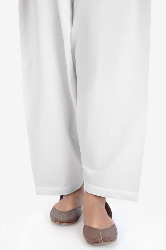 Basic Cambric Shalwar - White