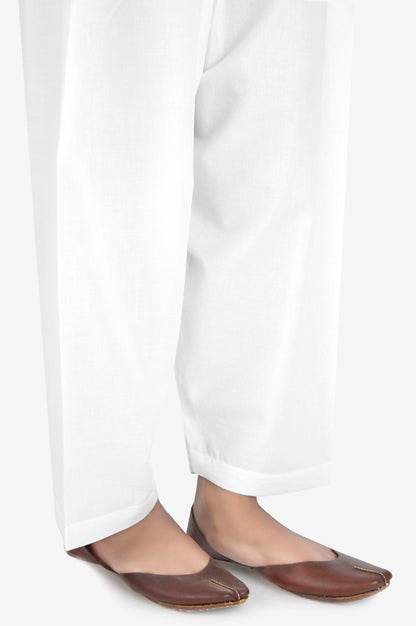 Basic Cambric Shalwar - White