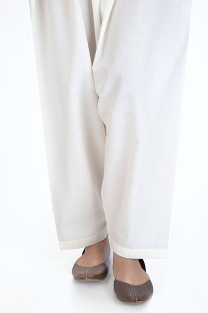 Basic Cambric Shalwar - Off White