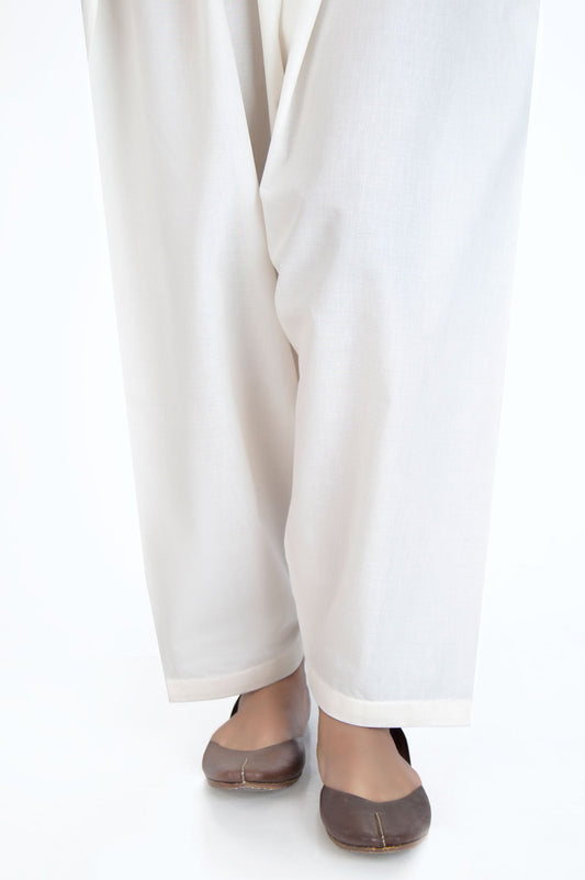 Basic Cambric Shalwar - Off White