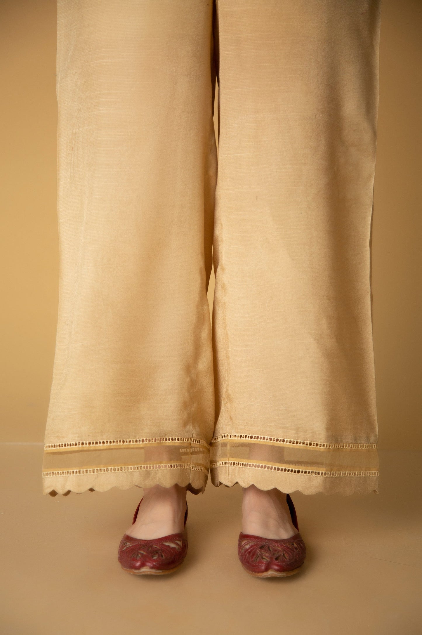 Stylized Rawsilk Cullotes - Gold