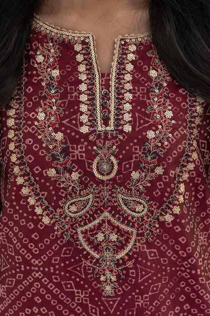 Stitched 1 Piece Block Print + Embroidered Shirt