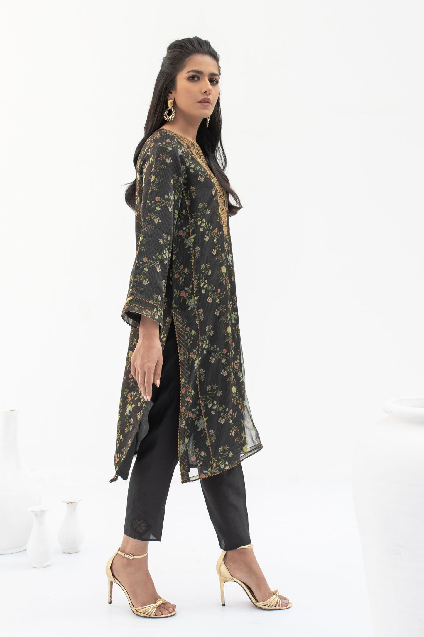 Stitched 1 Piece Digital Print + Embroidered Shirt