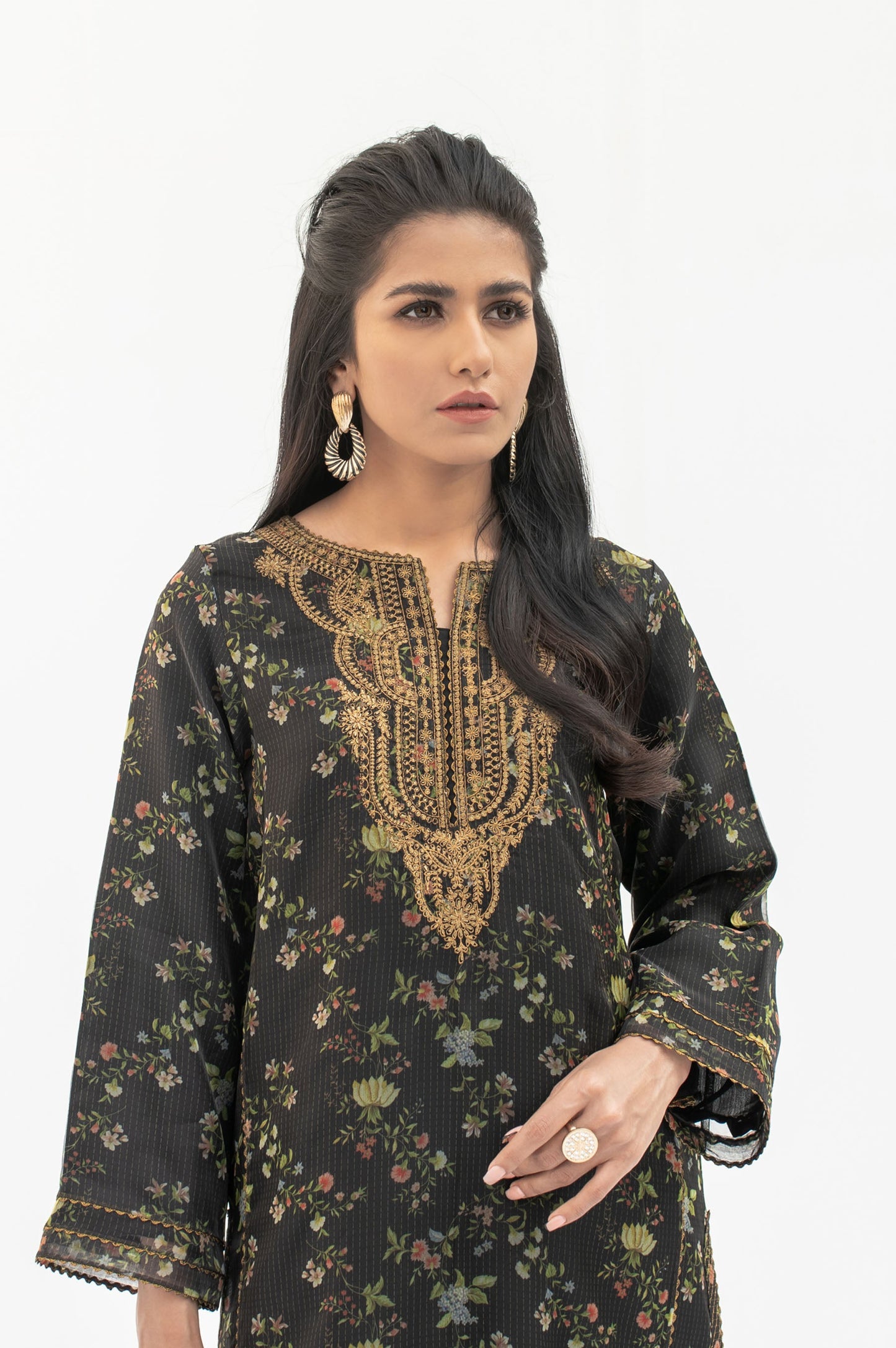 Stitched 1 Piece Digital Print + Embroidered Shirt