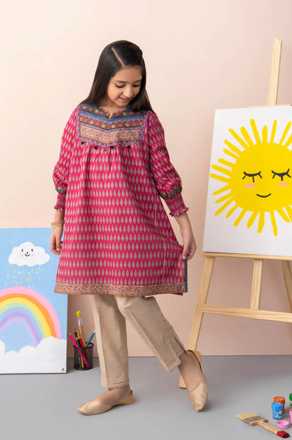 Stitched 1 Piece Printed Khaddar Junior Shirt